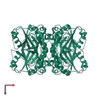 Hypoxanthine-guanine phosphoribosyltransferase in PDB entry 7san, assembly 1, top view.