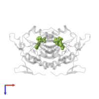 ({(2S)-3-(2-amino-6-oxo-1,6-dihydro-9H-purin-9-yl)-2-[(2S)-2-hydroxy-2-phosphonoethoxy]propoxy}methyl)phosphonic acid in PDB entry 7scr, assembly 1, top view.