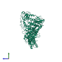 Gag-Pol polyprotein in PDB entry 7sjx, assembly 1, side view.