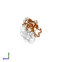 Fab heavy chain in PDB entry 7su0, assembly 2, side view.