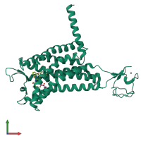 PDB entry 7sus coloured by chain, front view.