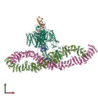 PDB entry 7sx4 coloured by chain, front view.