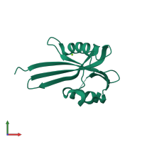 PDB entry 7syc coloured by chain, front view.