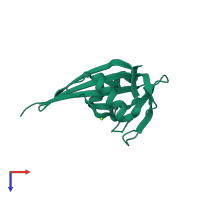 PDB entry 7syc coloured by chain, top view.