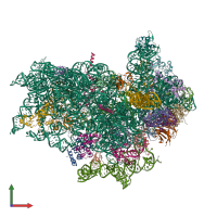 Hetero 39-meric assembly 1 of PDB entry 7sys coloured by chemically distinct molecules, front view.