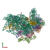 PDB entry 7sys coloured by chain, front view.