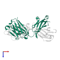 S25-39 Fab heavy chain in PDB entry 7t0f, assembly 1, top view.