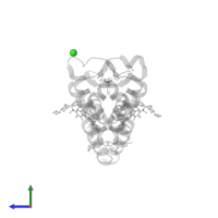 CHLORIDE ION in PDB entry 7t0u, assembly 2, side view.