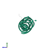 RNA (56-MER) in PDB entry 7t1p, assembly 1, side view.