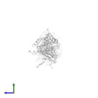 Pneumolysin in PDB entry 7t2d, assembly 1, side view.