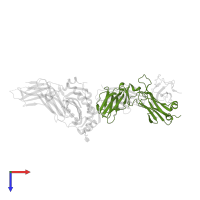 T cell receptor beta constant 1 in PDB entry 7t2d, assembly 1, top view.