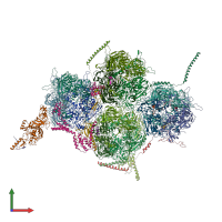 PDB entry 7tau coloured by chain, front view.