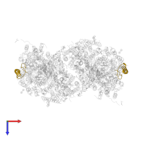 Cytochrome c oxidase subunit 7B, mitochondrial in PDB entry 7tii, assembly 1, top view.