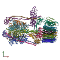 PDB entry 7tms coloured by chain, front view.
