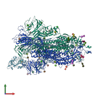 PDB entry 7tp8 coloured by chain, front view.