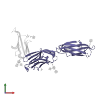 Programmed cell death 1 ligand 1 in PDB entry 7tps, assembly 2, front view.