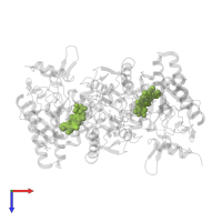 PROTOPORPHYRIN IX CONTAINING FE in PDB entry 7ts2, assembly 1, top view.