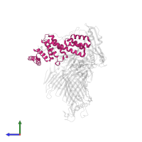 Outer membrane protein assembly factor BamD in PDB entry 7ttc, assembly 1, side view.