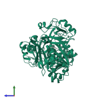 Pyochelin synthase PchD in PDB entry 7tz4, assembly 1, side view.