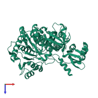 Pyochelin synthase PchD in PDB entry 7tz4, assembly 1, top view.