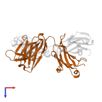 IOMA Class antibody ACS124 Heavy chain in PDB entry 7u0k, assembly 1, top view.