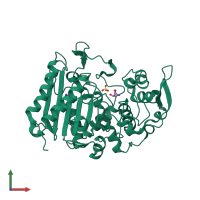 PDB entry 7u1c coloured by chain, front view.