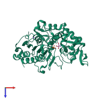 PDB entry 7u1c coloured by chain, top view.