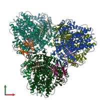 PDB entry 7u66 coloured by chain, front view.