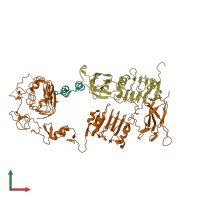 PDB entry 7u6d coloured by chain, front view.