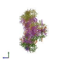 PDB entry 7u9r coloured by chain, side view.