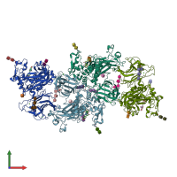 PDB entry 7uaf coloured by chain, front view.