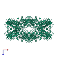 Glycoside hydrolase family 38 central domain-containing protein in PDB entry 7ufs, assembly 1, top view.