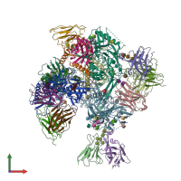 PDB entry 7ugp coloured by chain, front view.