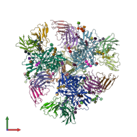PDB entry 7ugq coloured by chain, front view.