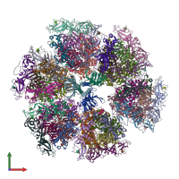 PDB entry 7umt coloured by chain, front view.