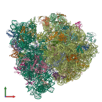 PDB entry 7unv coloured by chain, front view.