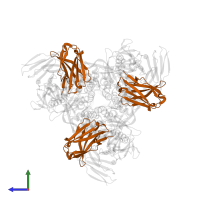 Fab 4H3 heavy chain in PDB entry 7uop, assembly 1, side view.