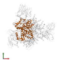 Glycoprotein G2 in PDB entry 7uot, assembly 1, front view.