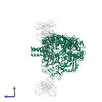 Fusion glycoprotein F0 in PDB entry 7upb, assembly 1, side view.