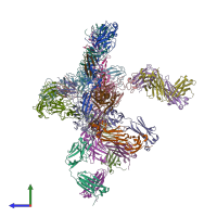 PDB entry 7v0n coloured by chain, side view.