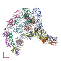 PDB entry 7v0p coloured by chain, front view.