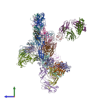 PDB entry 7v0p coloured by chain, side view.