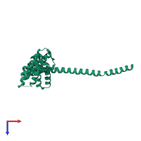 PDB entry 7v1k coloured by chain, top view.