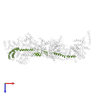 THO complex subunit THP2 in PDB entry 7v2w, assembly 1, top view.