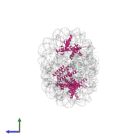 Histone H2B type 1-K in PDB entry 7v9s, assembly 1, side view.