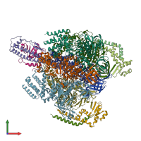 PDB entry 7vai coloured by chain, front view.