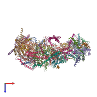 PDB entry 7vbp coloured by chain, top view.