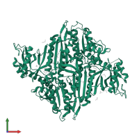 proline--tRNA ligase in PDB entry 7vc2, assembly 1, front view.