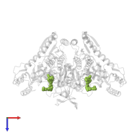 4-[(3S)-3-cyano-3-cyclopropyl-2-oxidanylidene-pyrrolidin-1-yl]-N-[[3-fluoranyl-5-(5-methoxypyridin-3-yl)phenyl]methyl]-6-methyl-pyridine-2-carboxamide in PDB entry 7vc2, assembly 1, top view.