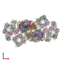 PDB entry 7vd5 coloured by chain, front view.